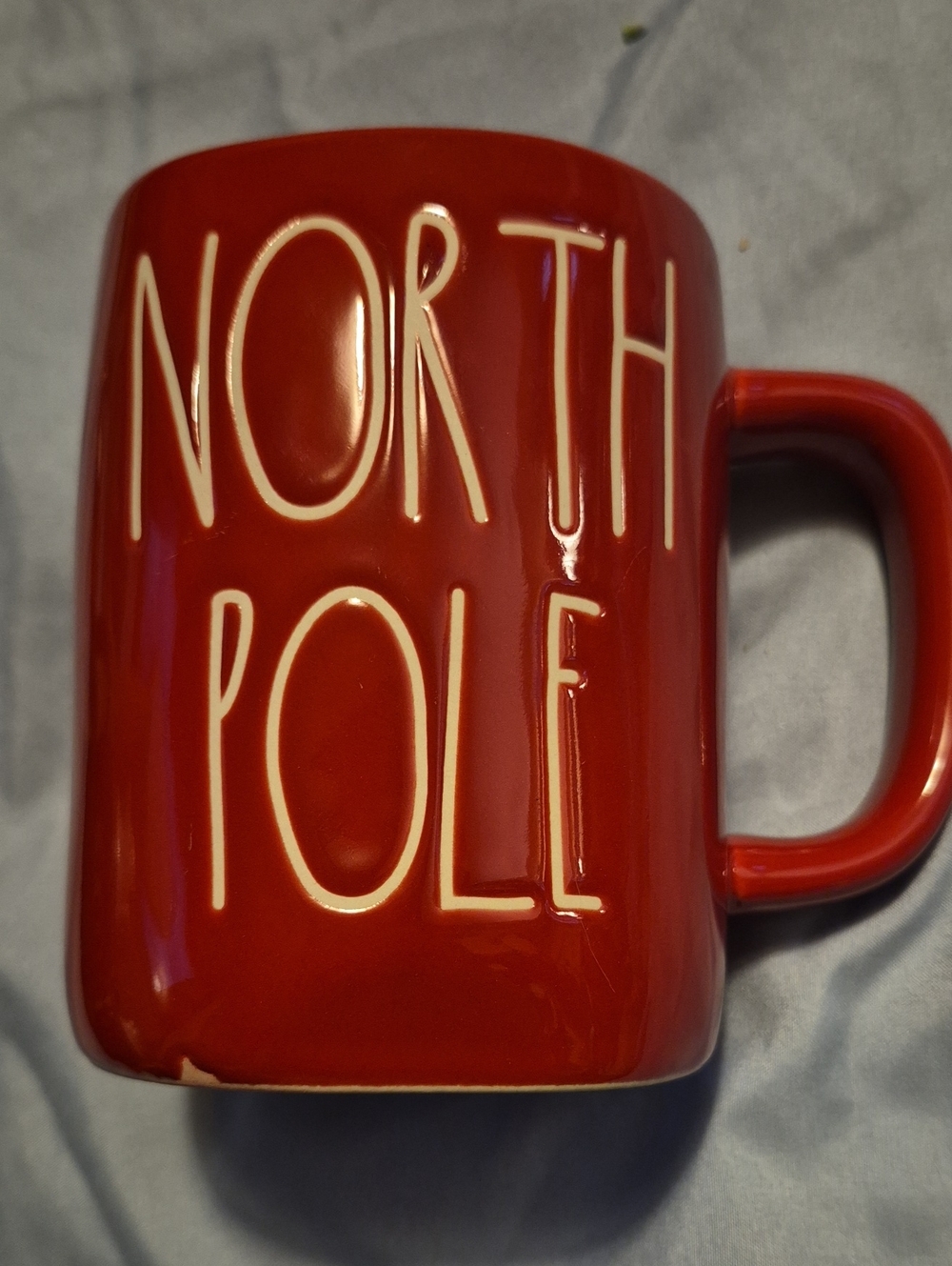 Red 'North Pole' Ceramic Coffee Mug